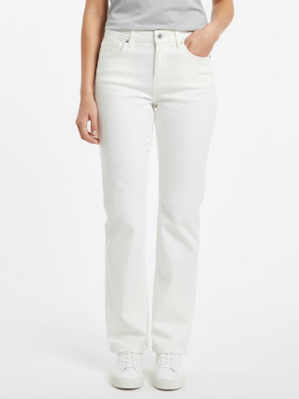 Women’s White Straight-Leg Jeans brand new